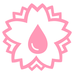 white flower and drop of blood