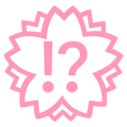 white flower and exclamation question mark