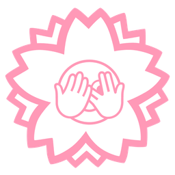 white flower and face with peeking eye