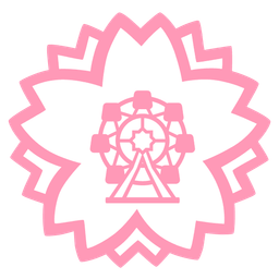 white flower and ferris wheel