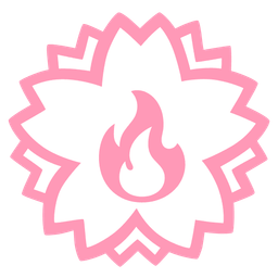 white flower and fire