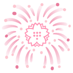 white flower and fireworks