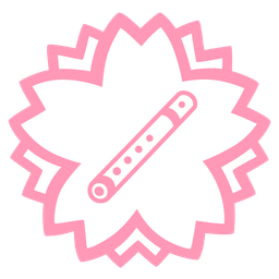 white flower and flute