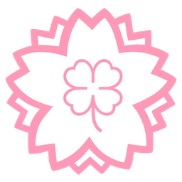 white flower and four leaf clover