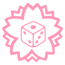 white flower and game die