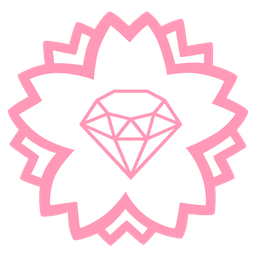 white flower and gem stone