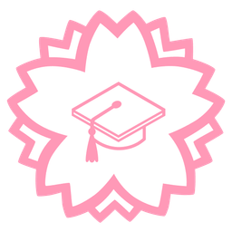 white flower and graduation cap