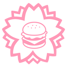 white flower and hamburger