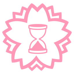 white flower and hourglass done