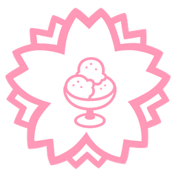 white flower and ice cream