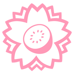 white flower and kiwi fruit