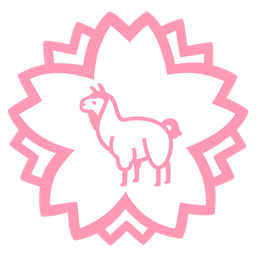white flower and llama