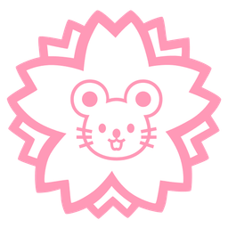 white flower and mouse face