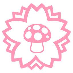 white flower and mushroom