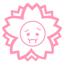 white flower and nauseated face