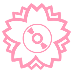 white flower and optical disk