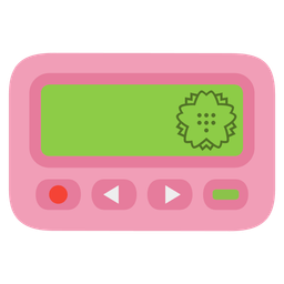 white flower and pager