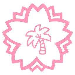 white flower and palm tree