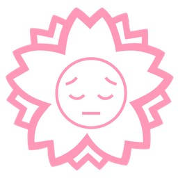 white flower and pensive face