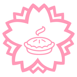 white flower and pie