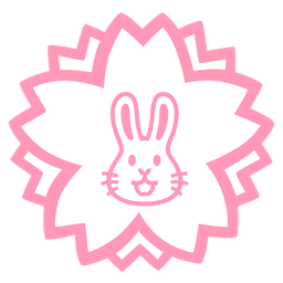 white flower and rabbit face