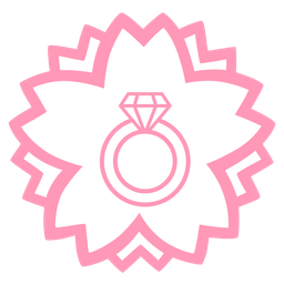 white flower and ring