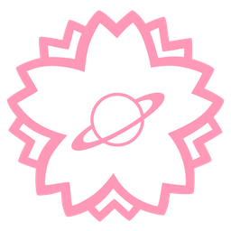 white flower and ringed planet