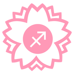 white flower and Sagittarius