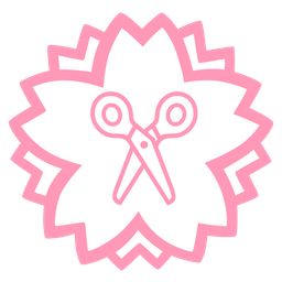 white flower and scissors