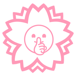 white flower and shushing face