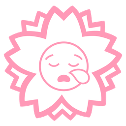 white flower and sleepy face