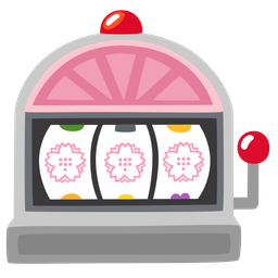 white flower and slot machine