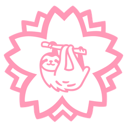 white flower and sloth