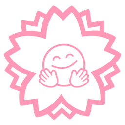 White flower and Smiling face with open hands
