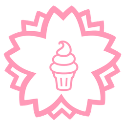 white flower and soft ice cream