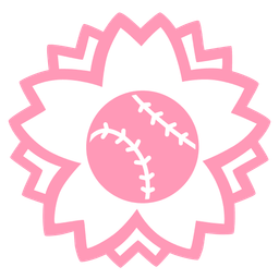 white flower and softball