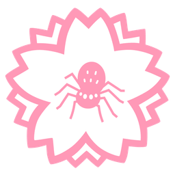 white flower and spider