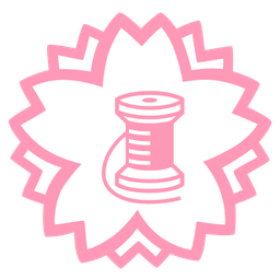 white flower and thread