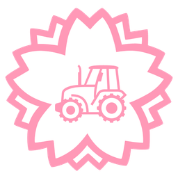 white flower and tractor