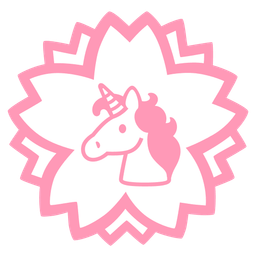 white flower and unicorn