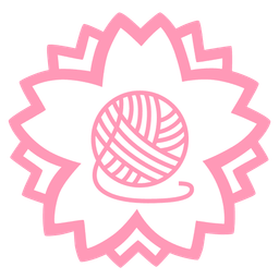 white flower and yarn