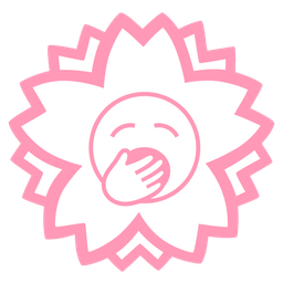 white flower and yawning face