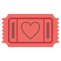 white heart and admission tickets