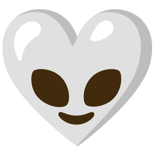 White heart and Alien