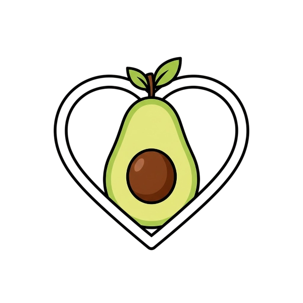 White heart and Avocado