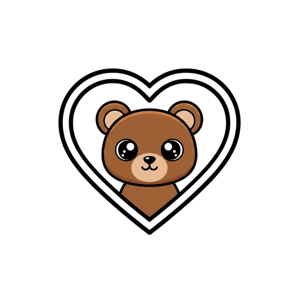 White heart and Bear