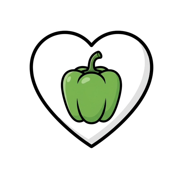 White heart and Bell pepper