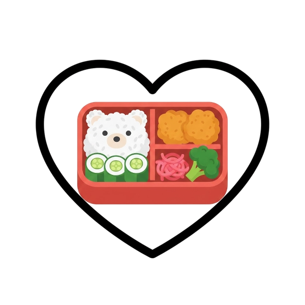 White heart and Bento box