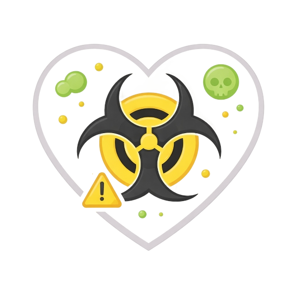 White heart and Biohazard