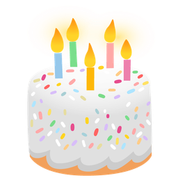 white heart and birthday cake